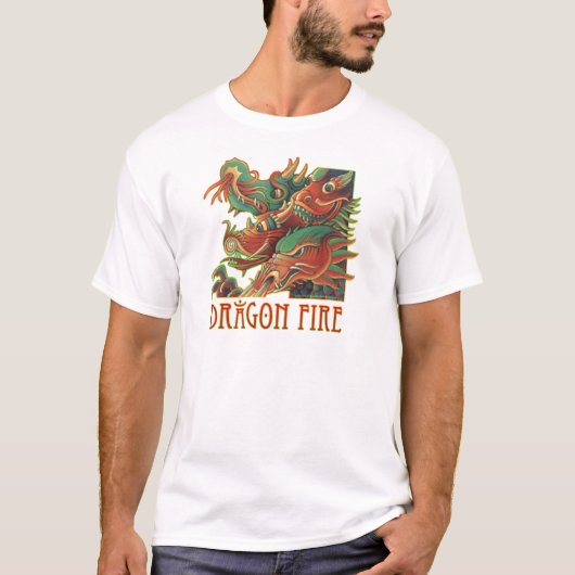 T-shirt Le feu de dragon (Devant)