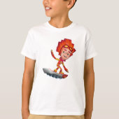 T-shirt Le feu de Fixies | sur son fixiboard (Devant)