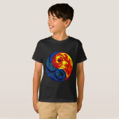 T-shirt Le feu et glace Yin-Yang (Devant entier)