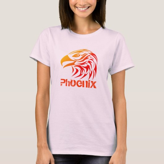 T-shirt Le feu Phoenix (F, avec le texte, l'option de (Devant)