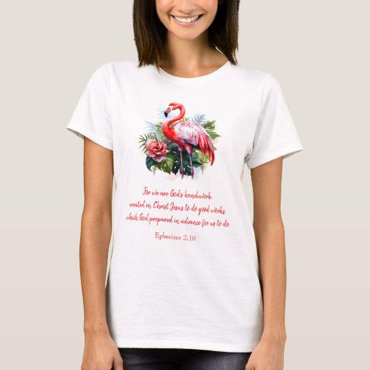 T-shirt Le Flamant rose de Handiwork de Dieu (Devant)