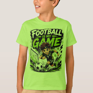 T-shirt Le Foot Est Mon Jeu Design Sportif Kawaii Enfant
