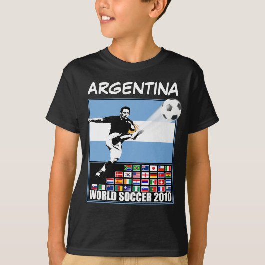 T-shirt Le football 2010 du monde de l'Argentine (Devant)