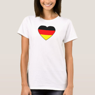 T-shirt Le football Allemagne super bien coeur