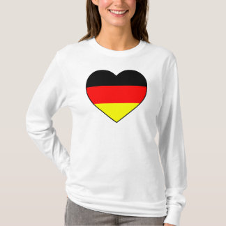 T-shirt Le football chandail d'Allemagne coeur