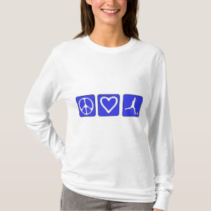 T-shirt Le football d'amour de paix