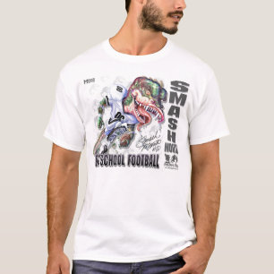 T-shirt Le football de dinosaure de Fracas-Bouche