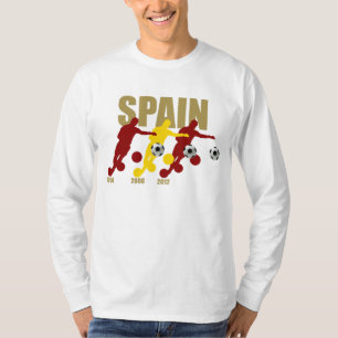 T-shirt Le football de l'Espagne 1964 2008 2012