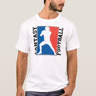 T-shirt Le football d'imaginaire, logo blanc et bleu rouge
