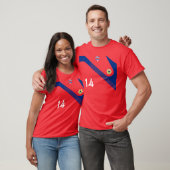 T-shirt Le football du Costa Rica d'équipe (Unisexe)