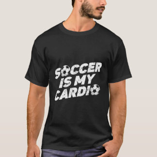 T-shirt Le Football Est Mon Cardio Football Joueur Sport F