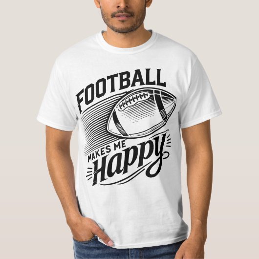 T-shirt Le football me rend heureux (Devant)