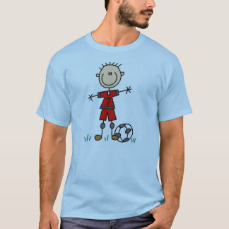 T-shirt Le football uniforme rouge de garçon