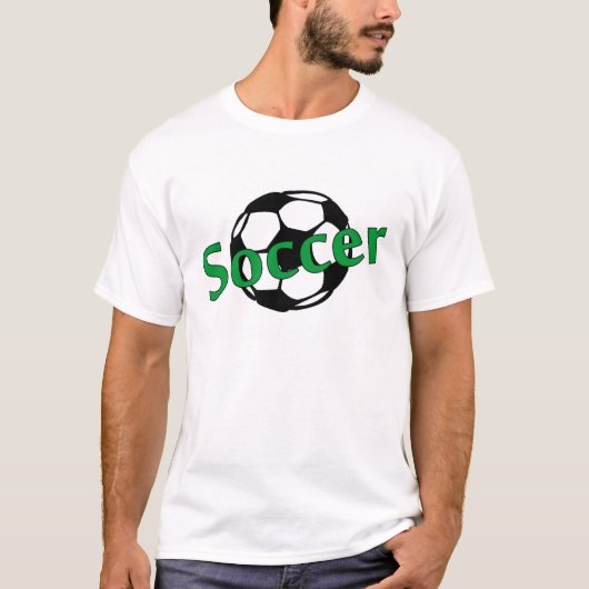 T-shirt Le football (vert) (Devant)