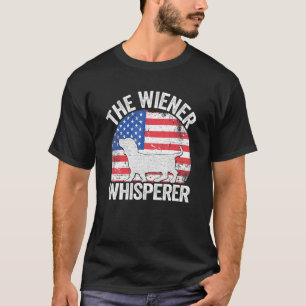 T-shirt Le fouet Wiener Dachshund Dog 4 juillet Ame