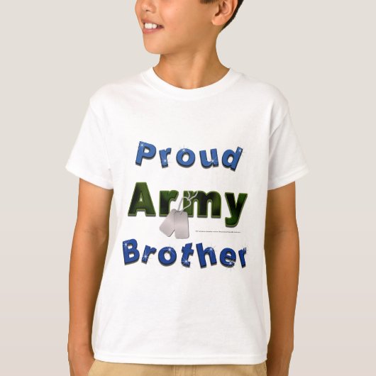 T-shirt Le frère fier d'armée badine la pièce en t (Devant)