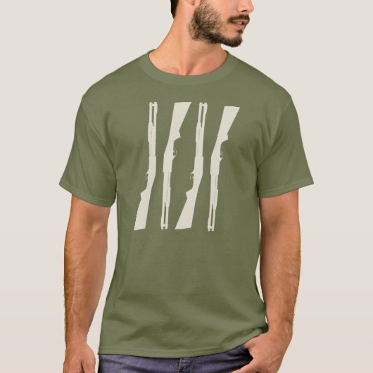 T-shirt le fusil de chasse 12GA = a éclaboussé le melon (Devant)
