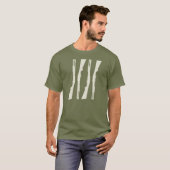 T-shirt le fusil de chasse 12GA = a éclaboussé le melon (Devant entier)