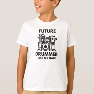 T-shirt Le futur batteur aiment mon papa
