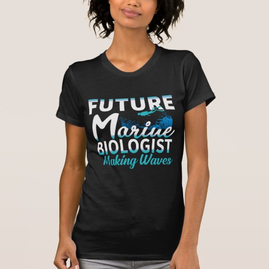 T-shirt Le futur biologiste marin fait des vagues (Devant)