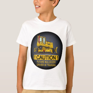 T-shirt Le futur conducteur de bouteur de bouteur badine