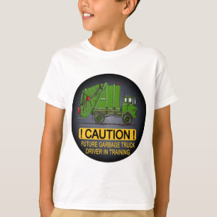T-shirt Le futur conducteur de vert de camion à ordures