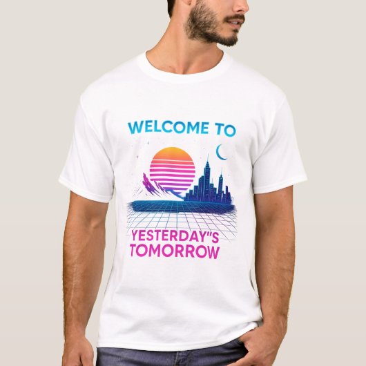 T-shirt Le futur d'hier - Conception Rétro Synthwave (Devant)