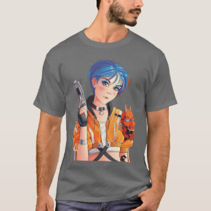 T-shirt Le futur est maintenant un ami d'anime cyberpunk