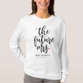 T-shirt Le Futur Mme (Nom) Avec Votre Année Mariage (Devant)