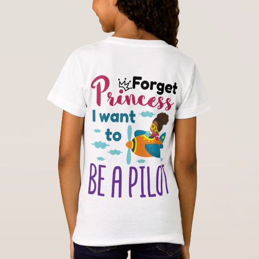 T-Shirt Le futur pilote oublie la princesse Je veux être p (Dos)