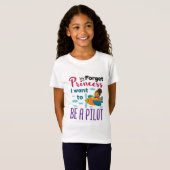 T-Shirt Le futur pilote oublie la princesse Je veux être p (Devant entier)