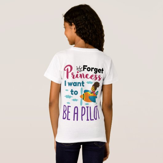 T-Shirt Le futur pilote oublie la princesse Je veux être p (Dos entier)