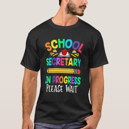 T-shirt Le futur secrétaire de l'école enseignant en cours (Devant)
