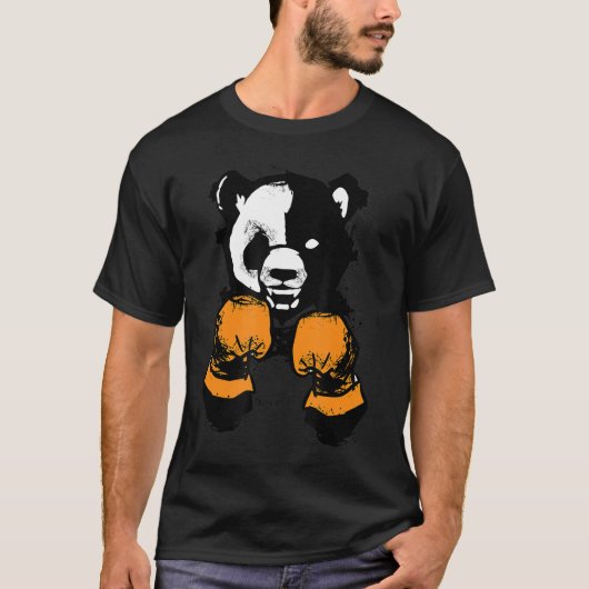 T-shirt Le gagnant Cool Panda Bear Boxe Glove (Devant)