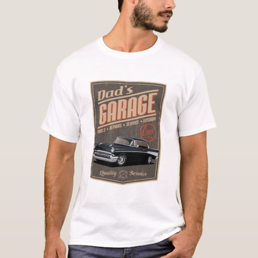 T-shirt Le Garage de papa en 1957 (Devant)