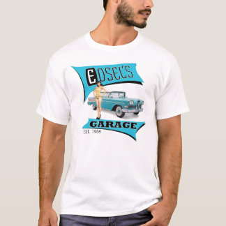T-shirt Le garage d'Edsel dans le bleu