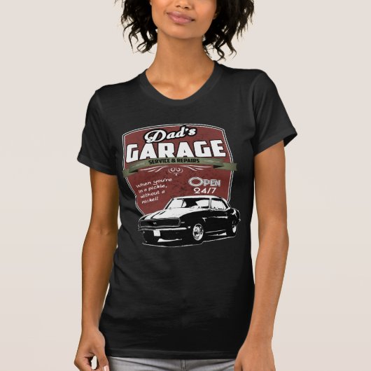 T-shirt Le garage du papa Camaro 1968 (Devant)