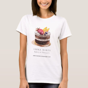 T-SHIRT LE GÂTEAU FLORAL DE FRUITS PATISSERIE CUPCAKE BAK