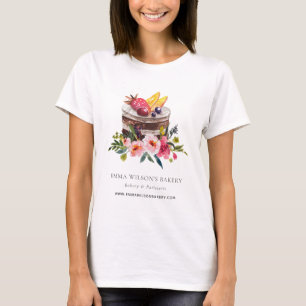 T-SHIRT LE GÂTEAU FLORAL DE FRUITS PATISSERIE CUPCAKE BAKE
