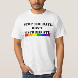 T-shirt Le gay pride arrête la haine ne fait pas de discri