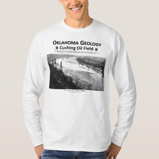 T-shirt Le géant du pétrole de l'Oklahoma - champ de (Devant)