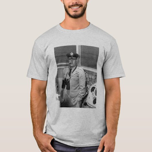 T-shirt Le Général Curtis Lemay et citation - gris (Devant)