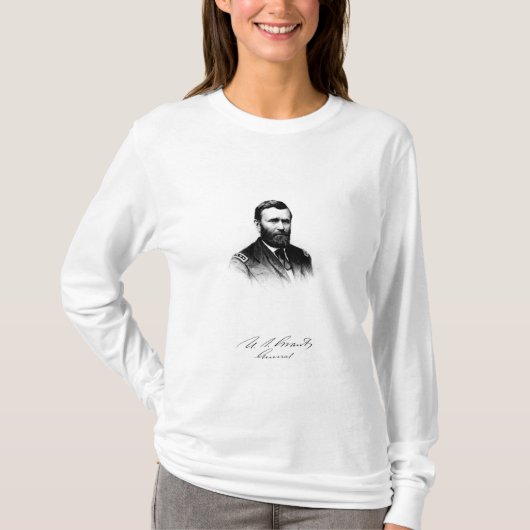 T-shirt Le Général Ulysse S. Grant et sa signature (Devant)