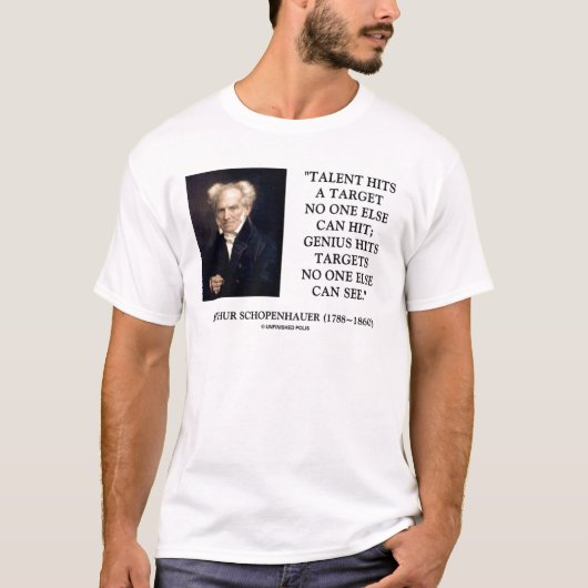 T-shirt Le génie de talent de Schopenhauer frappe des (Devant)