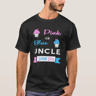T-shirt Le genre indiquent oncle rose ou bleu Loves You