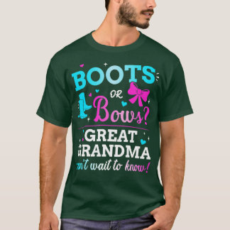 T-shirt Le genre révèle des bottes ou des arcs arrière gra