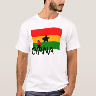 T-SHIRT LE GHANA (LIGNE DE DRAPEAU)