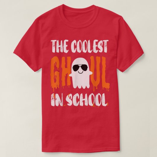 T-shirt Le Ghoul Le Plus Coolle À L'École Garçons Hallowee (Design devant)
