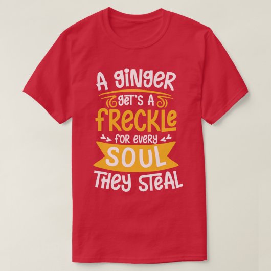 T-shirt Le gingembre devient frecké (Design devant)