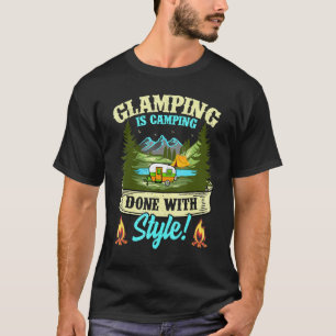 T-shirt Le glamping rétro en montagne est du camping fait